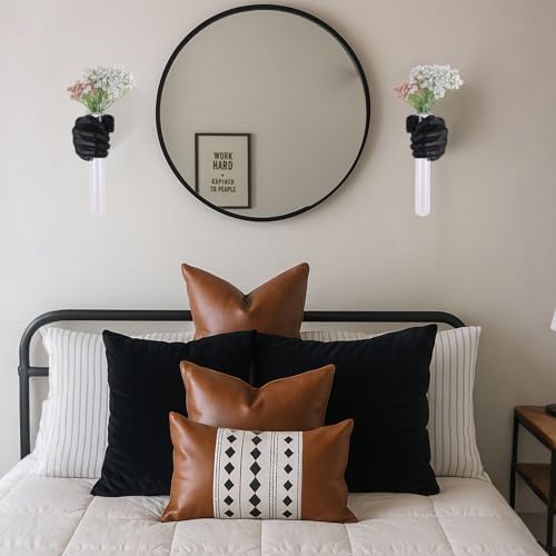 2 Piece Wall Sculptures Hands Vase Modern Art Decor