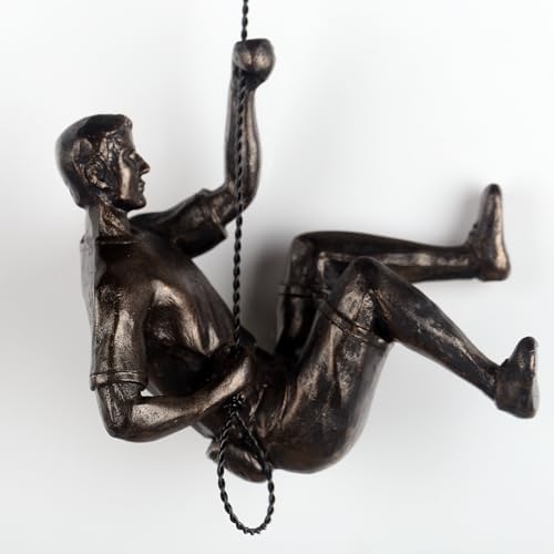 Large Set of 3 Climbing Man Wall Art Decor Sculptures