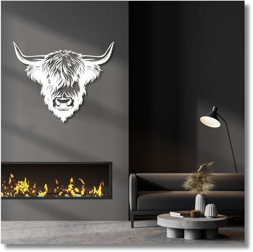 Cow Head Iron Wall Art Decoration 30x25 in