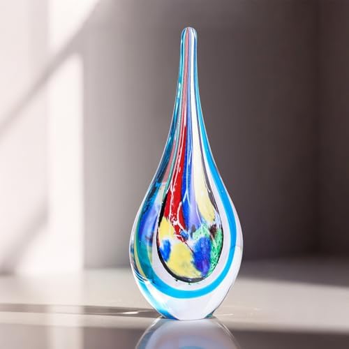 Hand Blown Glass Sculpture Murano Style Decor