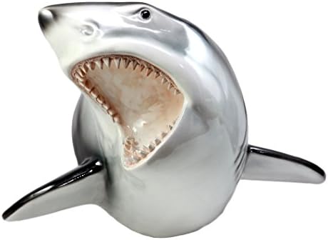 Ebros Great White Shark Wall Decor Sculpture 12 Inch
