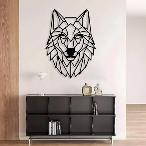 Cadeali Metal Wolf Wall Decor 30x22