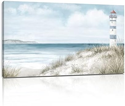 Kunstorner Lighthouse Canvas Wall Art 40x20 Large Framed Decor