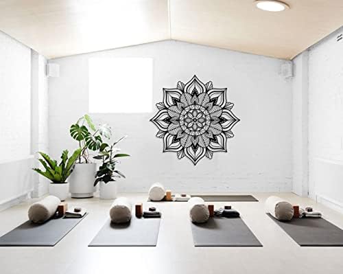 ESTART Large Metal Mandala Wall Art Black