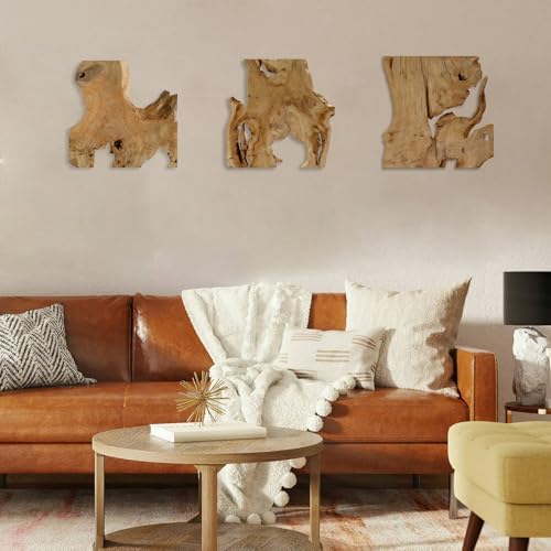 Natural Wood Wall Art - Rustic Handcrafted Decor