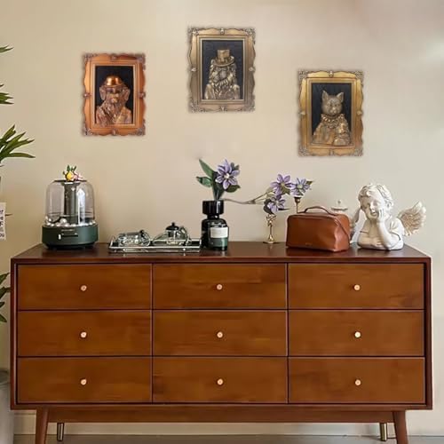 Esvinte Vintage Cat Wall Sculpture Decor