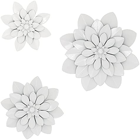 Metal Flower Wall Art Vintage Layered Decor for Home Office Garden