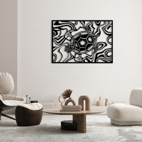 Tawinone Sea Turtle Wall Decor Gold 47x33cm