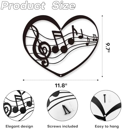 Xedatric Music Notes Wall Art Decor