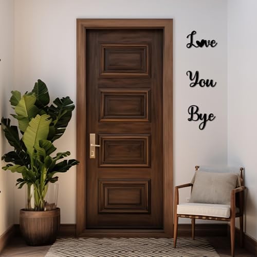Pinetree Art Love You Bye Metal Signs Black Wall Art