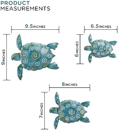 Regal Art Gift Sea Turtle Wall Decor 95 Inch Handcrafted Metal Ocean Art