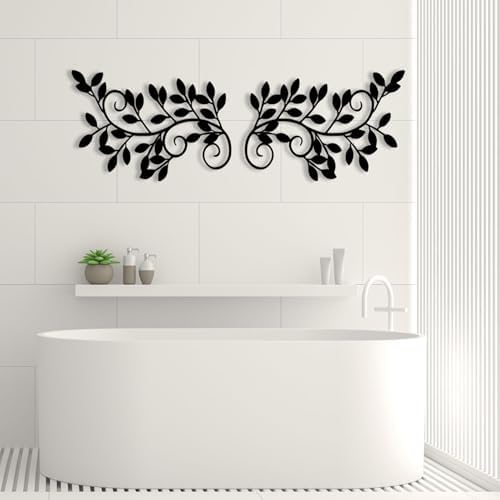 Flyoak Gold Metal Olive Branch Wall Decor - 24x17 Inches