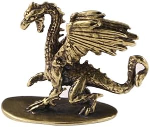 Leheybia Golden Brass Magic Dragon Statue Ornament