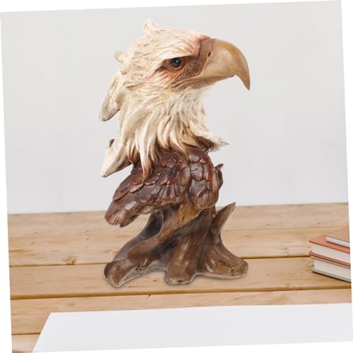 ULDIGI Animal Head Resin Eagle Statue for Home Office Decor