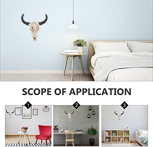 Homoyoyo Long Horn Cow Skull Resin Wall Hanging