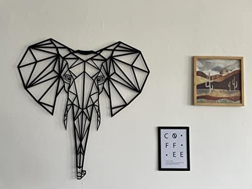 DEKADRON Geometric Elephant Head Wall Sculpture