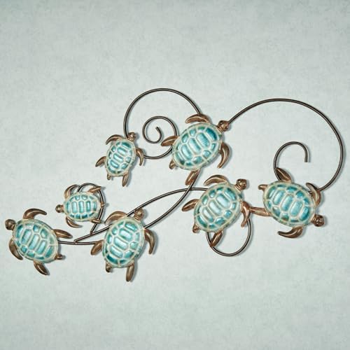 Touch of Class Coastal Style Turtle Metal Wall Art