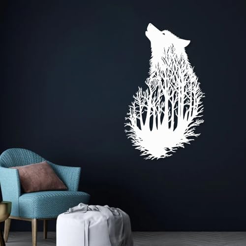 Huefoam Wolf Metal Wall Art Sculpture