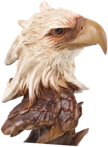 ULDIGI Animal Head Resin Eagle Statue for Home Office Decor