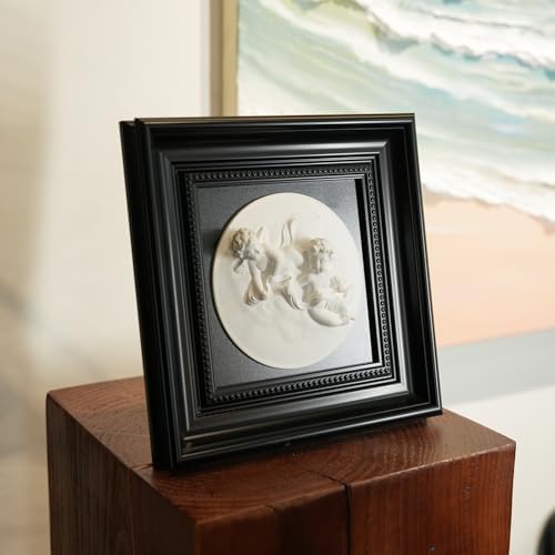 Folkor Life Wall Sculpture with Cherubs Art Decor