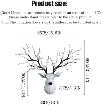 Wall Mounted Resin Deer Head Sculpture Decor
