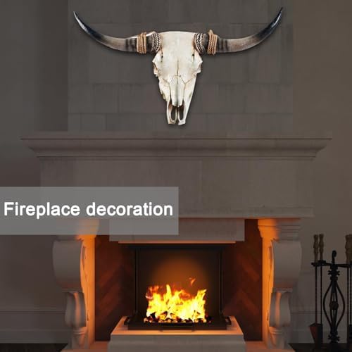 Faux Longhorn Skull Wall Decor - 31x24x7 Inch
