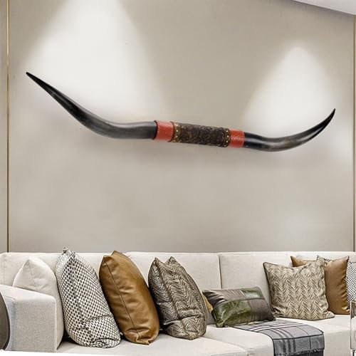 70 Inch Long Horn Bull Skull Wall Decor