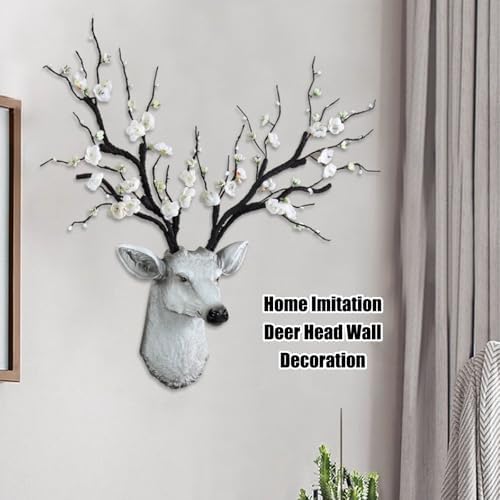 Wall Mounted Resin Deer Head Sculpture Decor