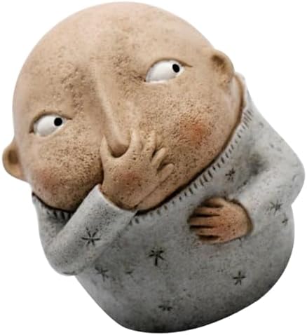Funny Boy Nose Plugging Resin Sculpture 63 Inch Bathroom Decor