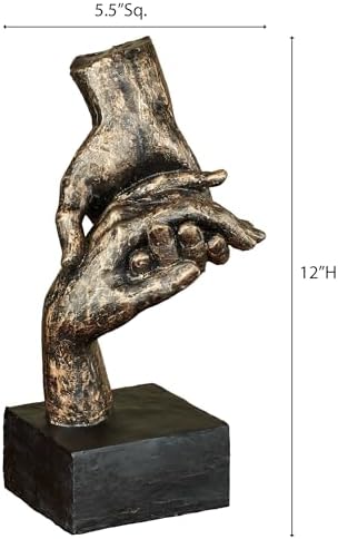 Touch of Class Embracing Hold Bronze Hand Sculpture