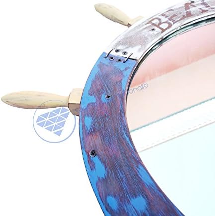 Nagina International Vintage Ship Wheel Wall Sculpture - 30 Inch