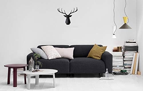 Faux Taxidermy Deer Head Wall Sculpture - Black 8 Point Buck