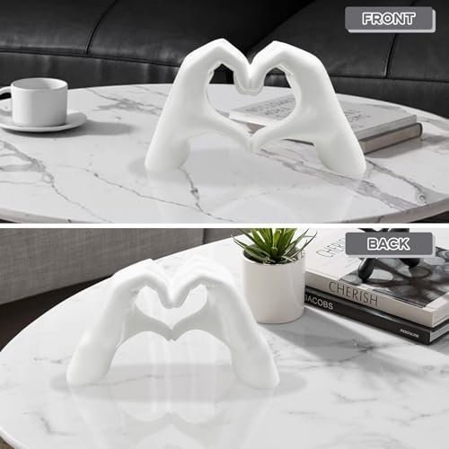 Heart Hands Statue Love Finger Sculptures 2pcs