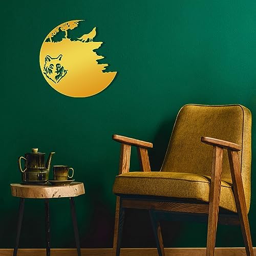 Fayholy Wild Wolf Metal Wall Decor