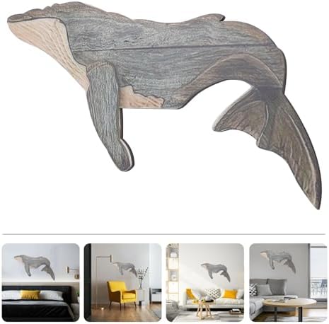 Rustic Acrylic Whale Wall Art Decor
