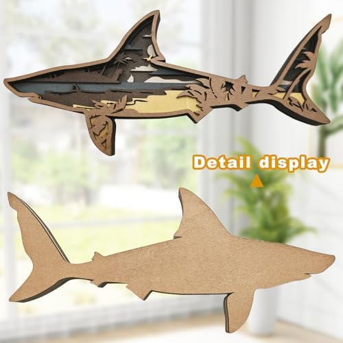 Laozai Wooden Forest Animals Shark Cabin Wall Decor