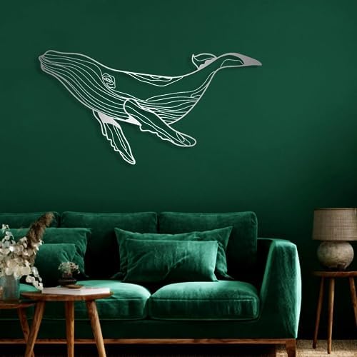 Fayholy Whale Metal Wall Art Large Blue Whale Decor 1