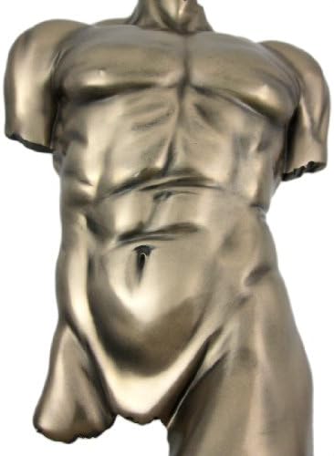 Veronese Bronze Finish Nude Male Torso Wall Sculpture
