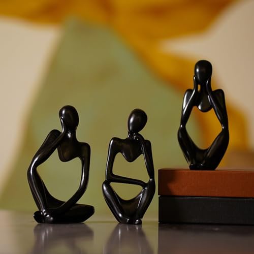 Abstract Resin Thinker Statue for Home Decor