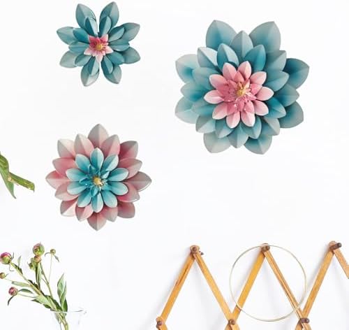FTIJKLYE Metal Flower Wall Art Vintage Style Decor