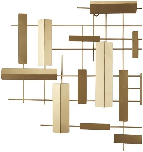 CosmoLiving by Cosmopolitan 3D Gold Wall Sculpture