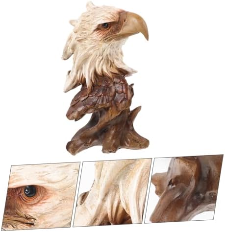 ULDIGI Animal Head Resin Eagle Statue for Home Office Decor