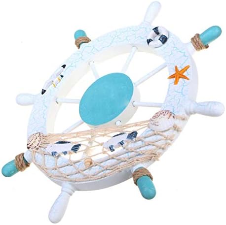 Tvoip 11 Inch Nautical Wooden Steering Wheel Wall Decor