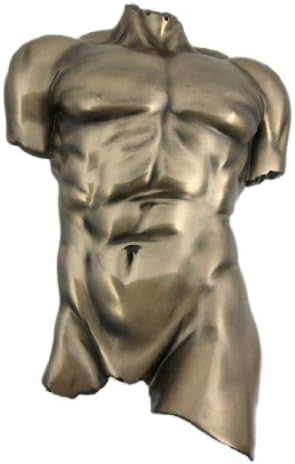 Veronese Bronze Finish Nude Male Torso Wall Sculpture