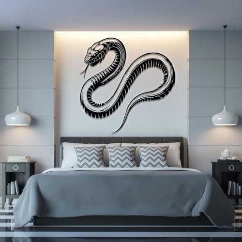 Giant Snake Metal Wall Decor 24 x24 Gold Wall Art