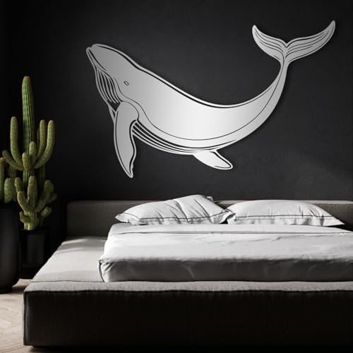 Whale Metal Wall Art for Living Room and Bedroom