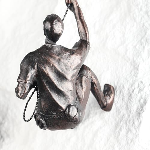 Rock Climbing Man Wall Art Sculpture Decor
