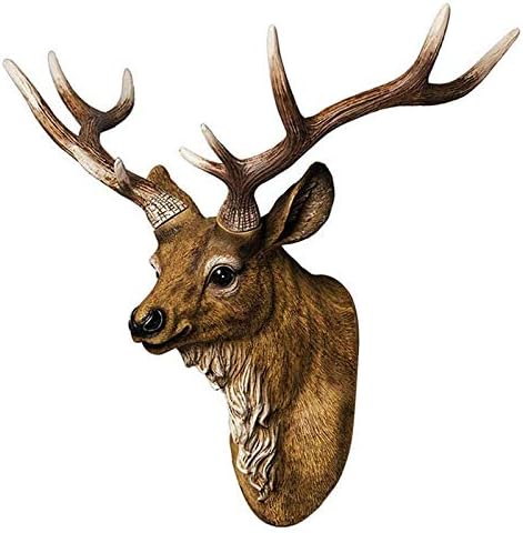 RTGGSEL Retro Faux Stag Wall Sculpture