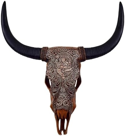 Cow Skull Wall Decor with Ganesha Design