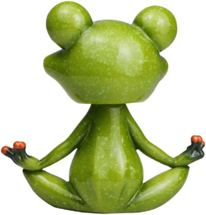 Creative Cute Frogs Figurines Shaking Head Frog Statue for Home Office Decor